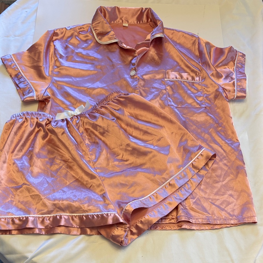 Silky Pink Pajama Set